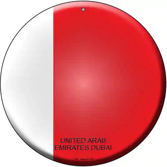 UN Arab Emirates Dubai Novelty Metal Circular Sign