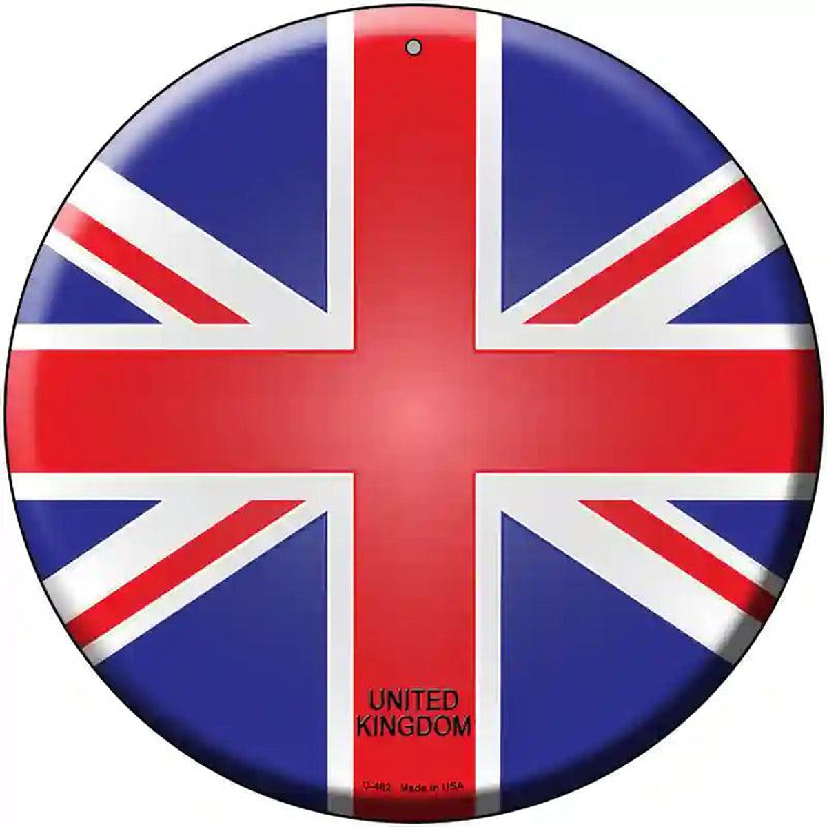 United Kingdom Country Novelty Metal Circular Sign