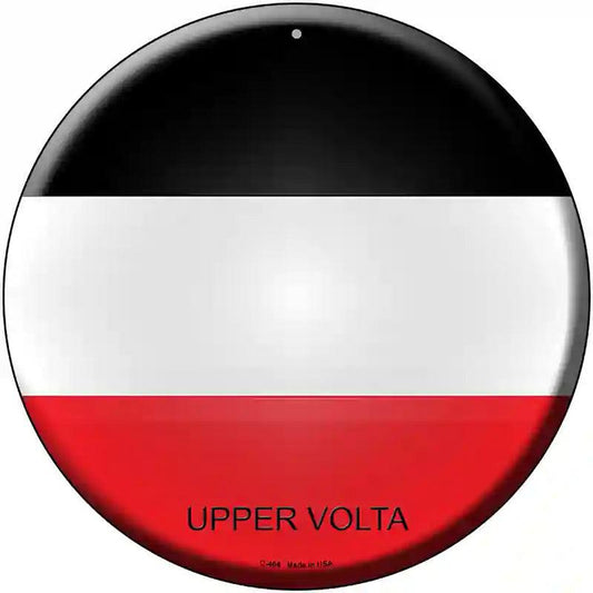 Upper Volta Country Novelty Metal Circular Sign