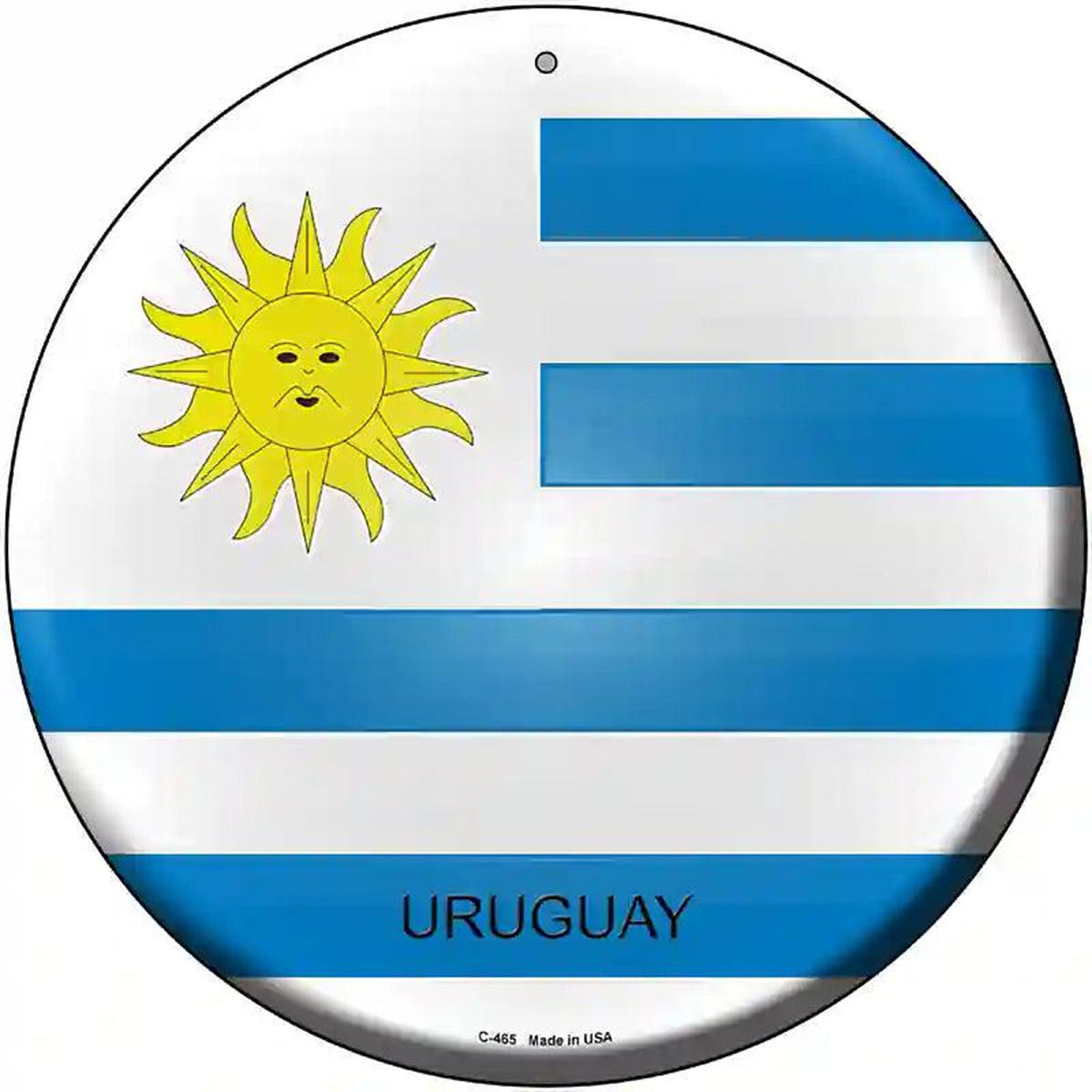 Uruguay Country Novelty Metal Circular Sign