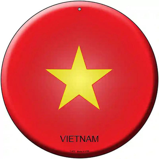 Vietnam Country Novelty Metal Circular Sign