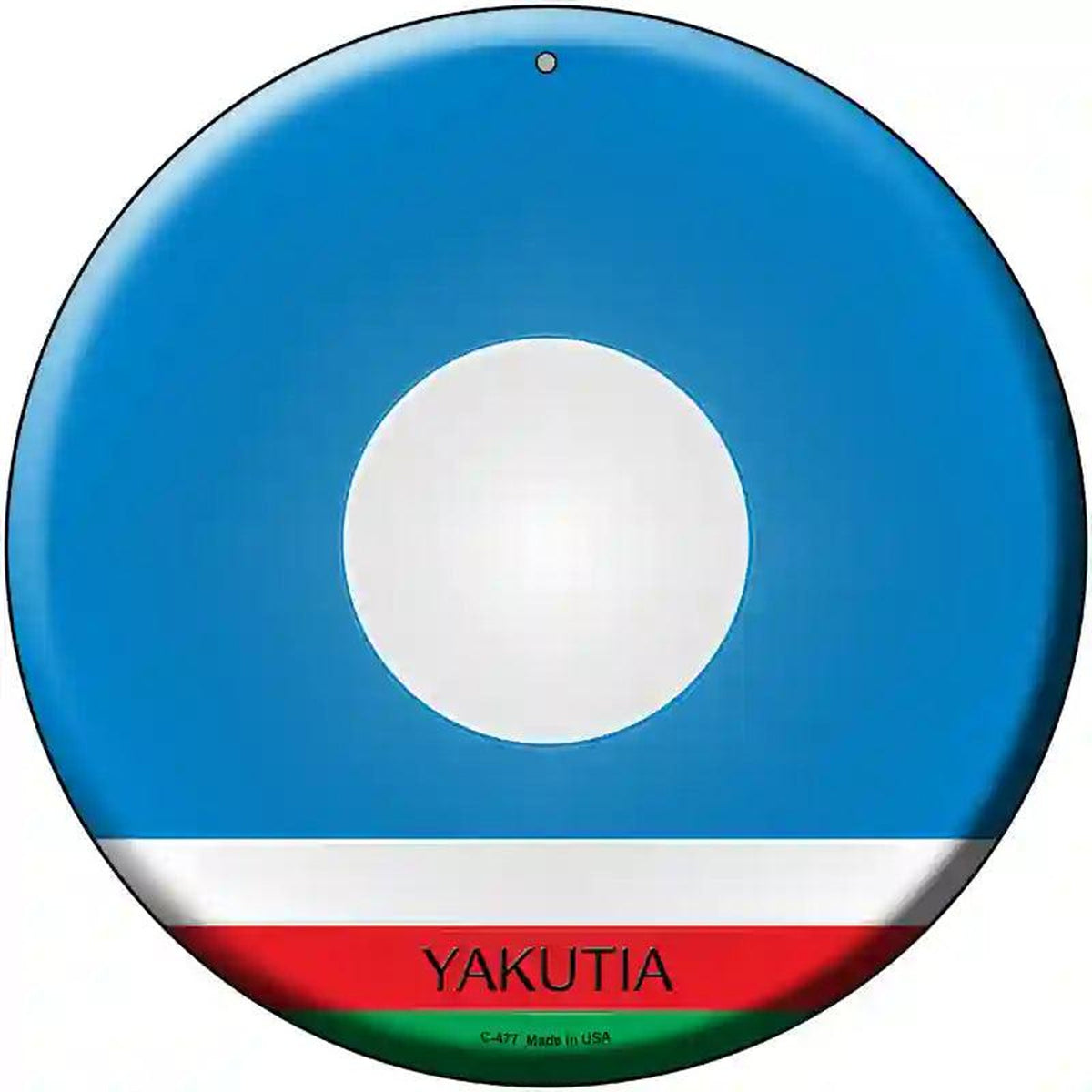 Yakutia Country Novelty Metal Circular Sign