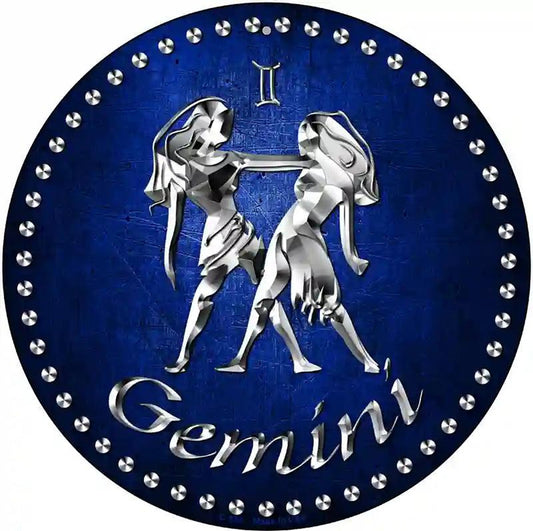 Gemini Novelty Metal Circular Sign