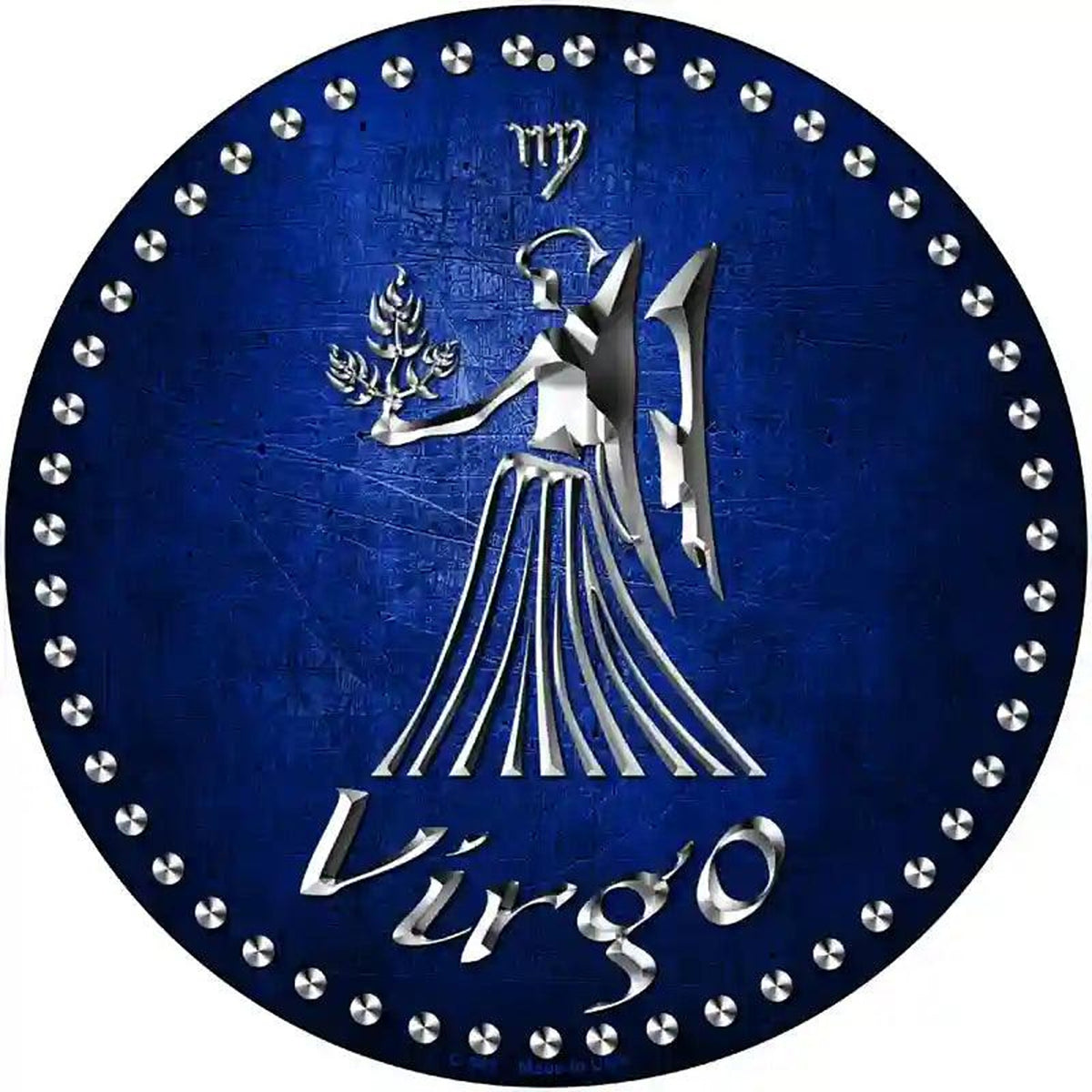 Virgo Novelty Metal Circular Sign