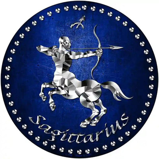 Sagittarius Novelty Metal Circular Sign