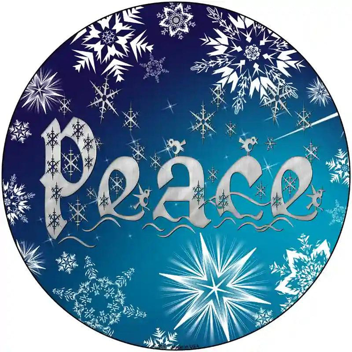 Peace Novelty Metal Circular Sign