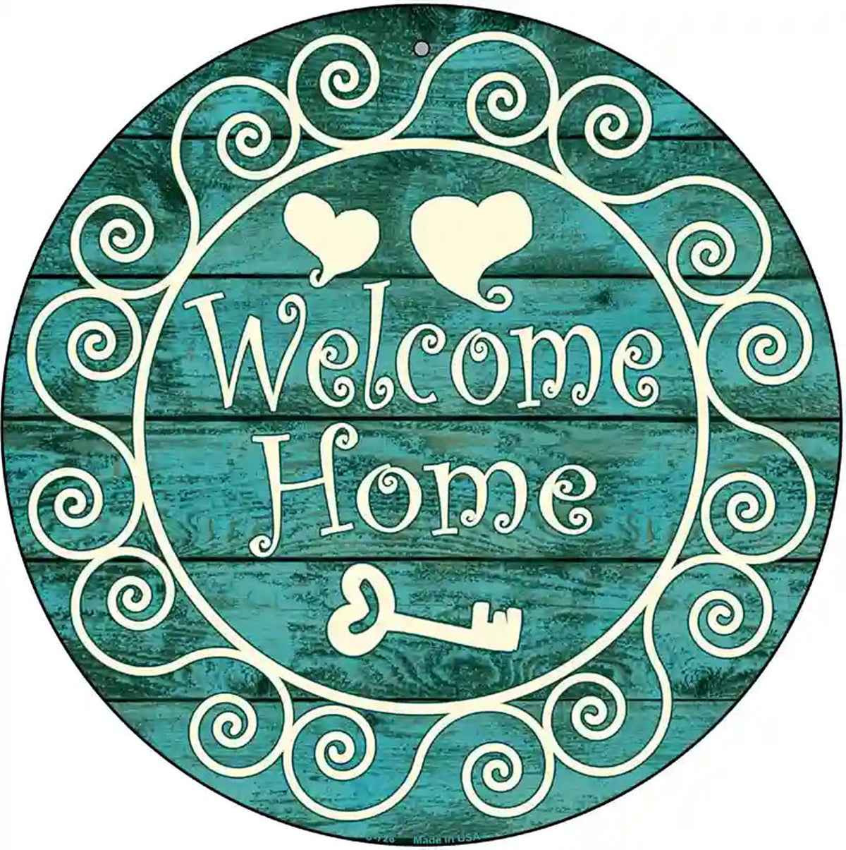 Welcome Home Novelty Metal Circular Sign