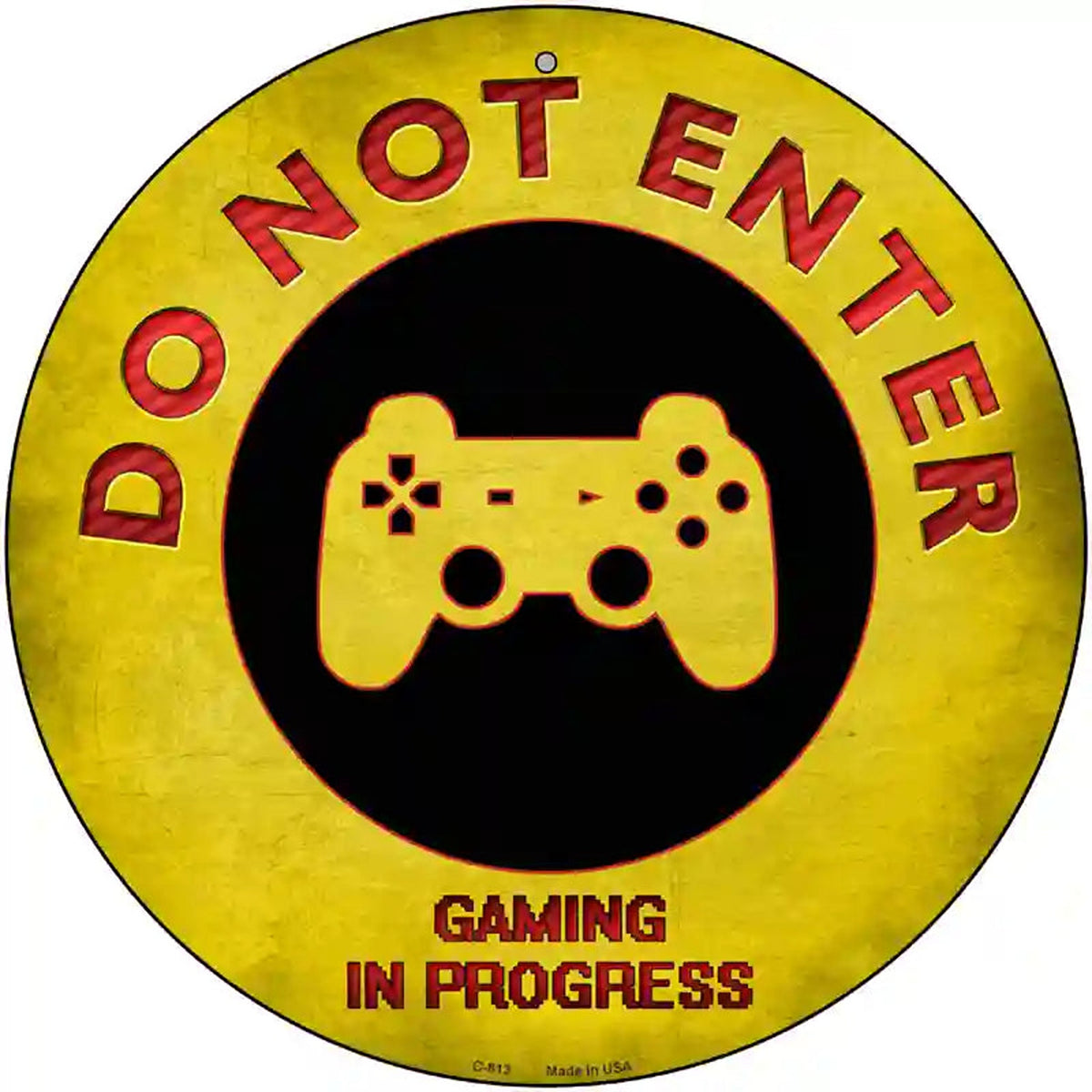 Do Not Enter Controller Novelty Metal Circular Sign