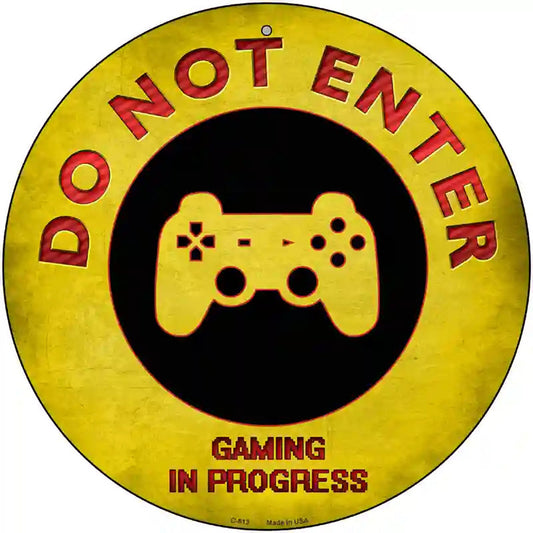 Do Not Enter Controller Novelty Metal Circular Sign
