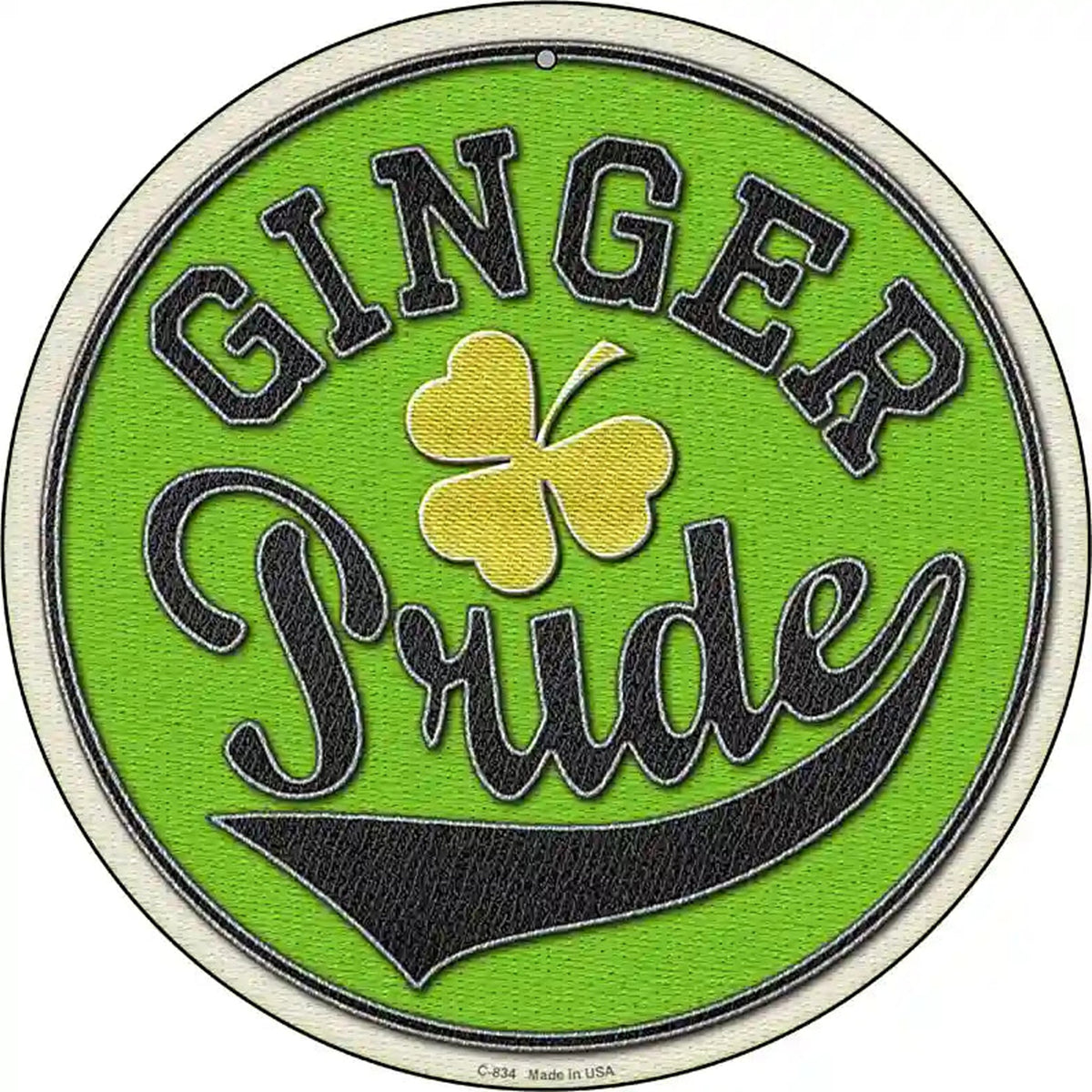 Ginger Pride Novelty Metal Circular Sign
