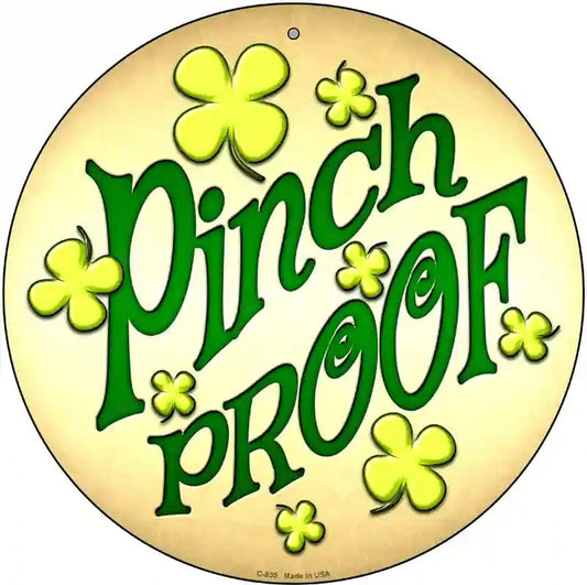 Pinch Proof Novelty Metal Circular Sign