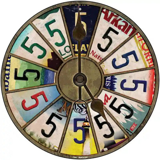5 Oclock Novelty Metal Circle Sign
