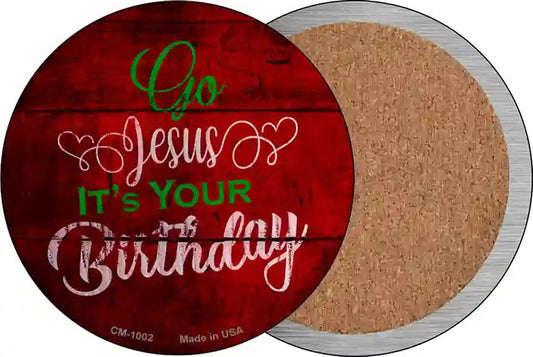 Go Jesus Novelty Circle Coaster Set of 4