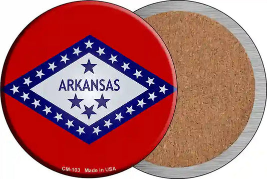 Arkansas State Flag Novelty Circle Coaster Set of 4