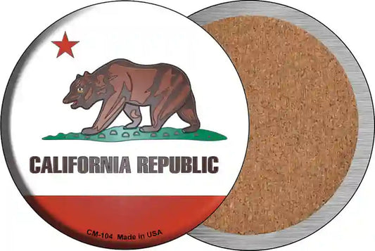 California State Flag Novelty Circle Coaster Set of 4