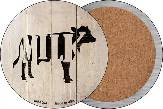 Cows Make Milk Novelty Circle Coaster Set of 4