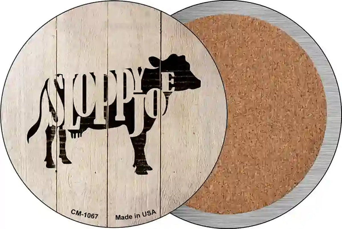 Cows Make Sloppy Joes Novelty Circle Coaster Set of 4