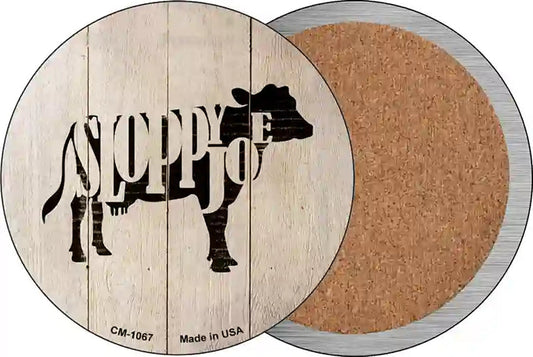 Cows Make Sloppy Joes Novelty Circle Coaster Set of 4