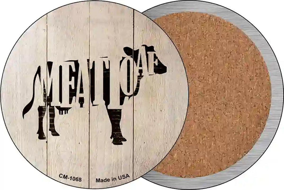 Cows Make Meatloaf Novelty Circle Coaster Set of 4