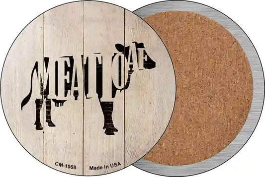 Cows Make Meatloaf Novelty Circle Coaster Set of 4