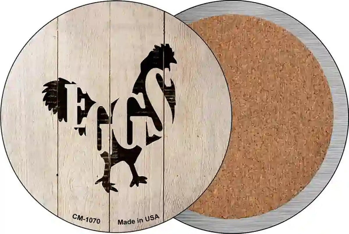 Chickens Make Eggs Novelty Circle Coaster Set of 4