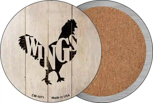 Chickens Make Wings Novelty Circle Coaster Set of 4