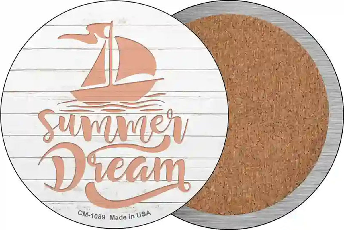 Summer Dream Novelty Circle Coaster Set of 4