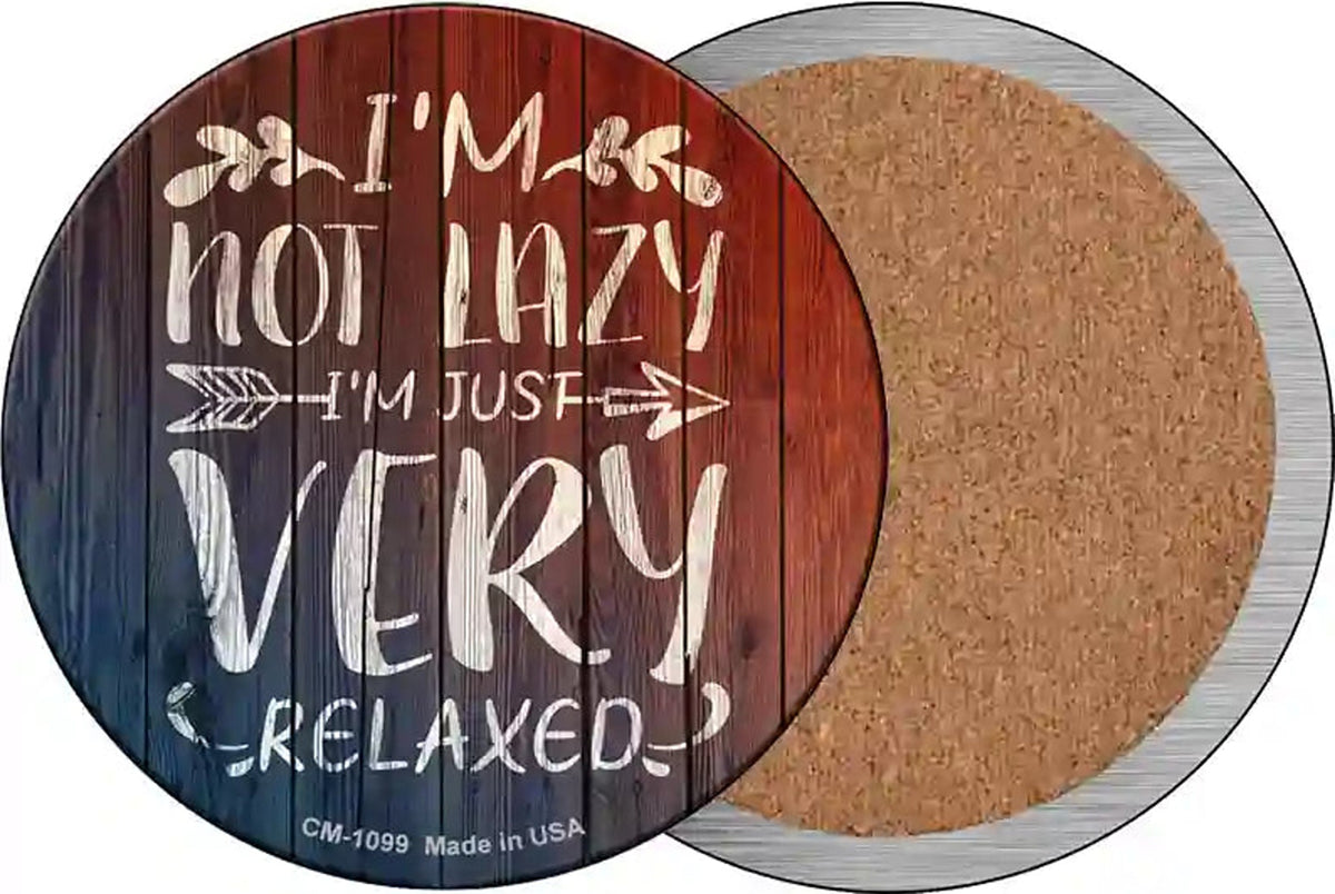 Im Just Very Relaxed Novelty Circle Coaster Set of 4