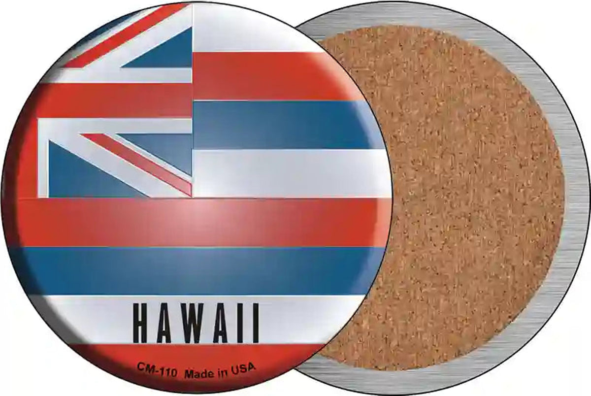Hawaii State Flag Novelty Circle Coaster Set of 4