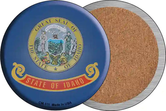Idaho State Flag Novelty Circle Coaster Set of 4