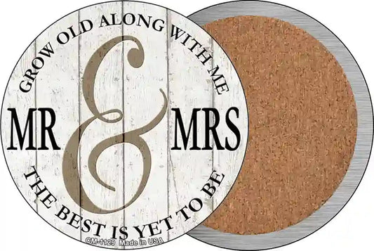 Mr and Mrs Novelty Circle Coaster Set of 4