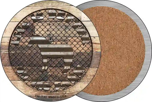 Better On The Farm Corrugated Horse Novelty Circle Coaster Set of 4