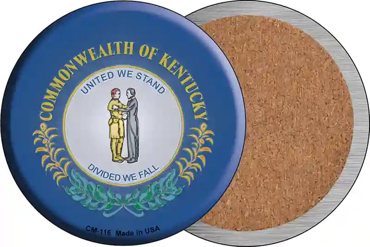 Kentucky State Flag Novelty Circle Coaster Set of 4