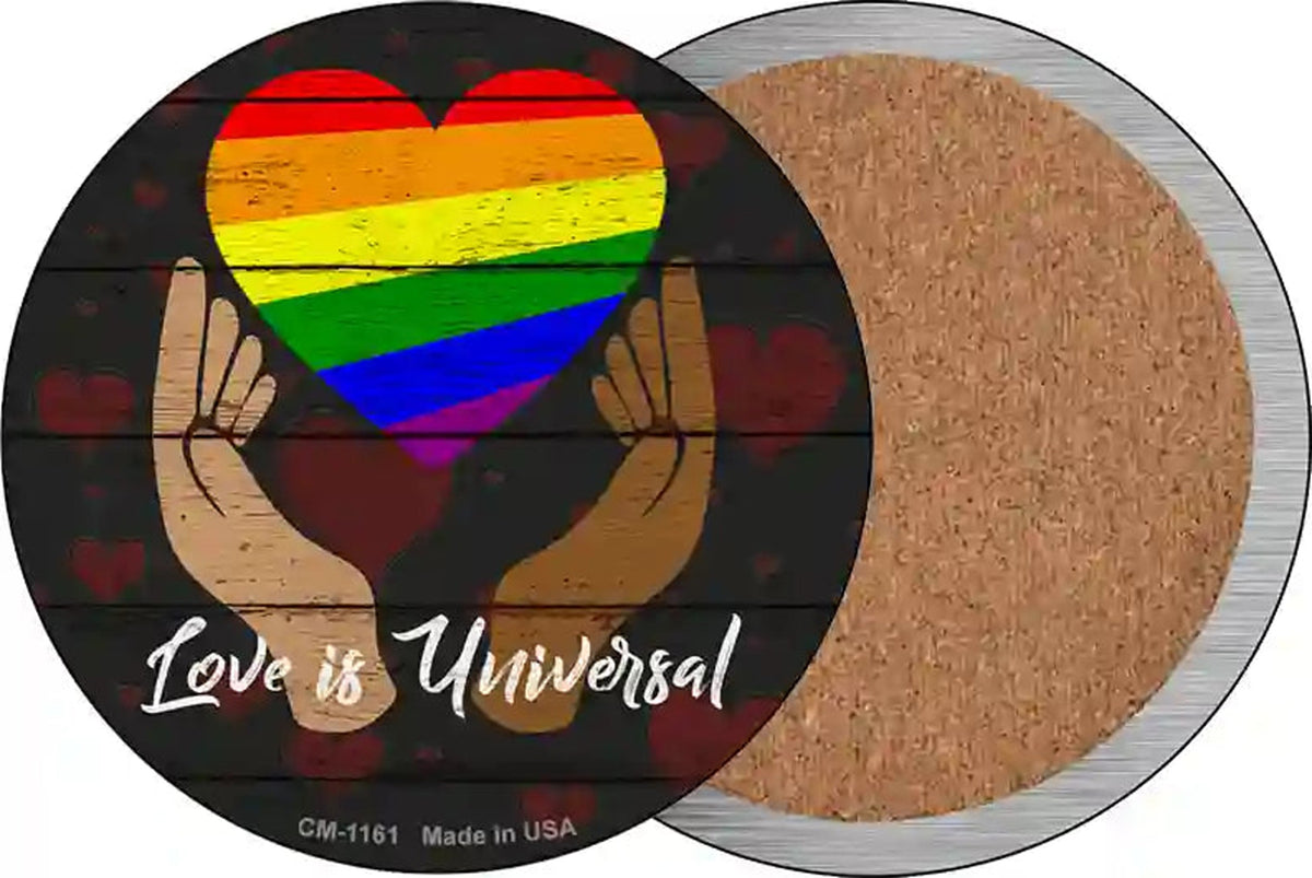 Love Is Universal Novelty Circle Coaster Set of 4