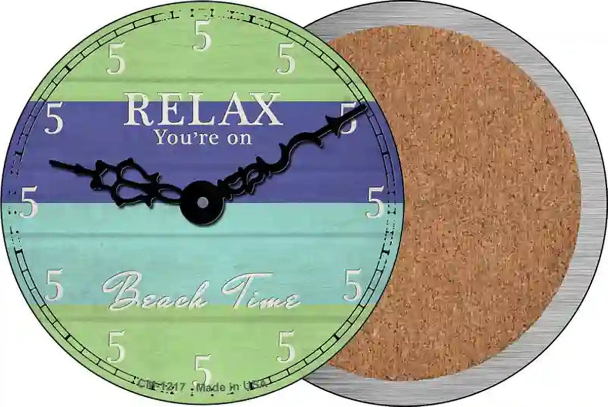 Youre On Beach Time Novelty Circle Coaster Set of 4