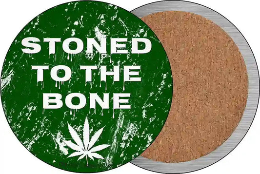 Stoned To The Bone Novelty Circle Coaster Set of 4