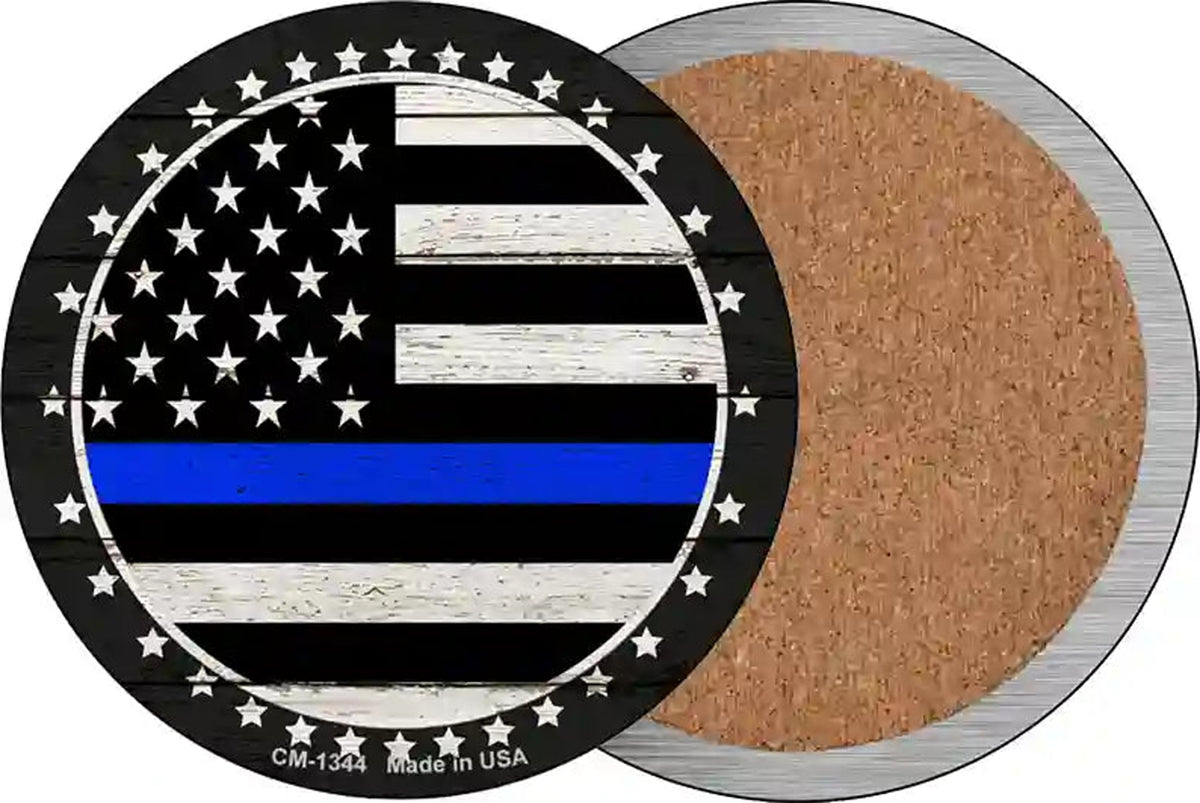 Blue Line Novelty Circle Coaster Set of 4