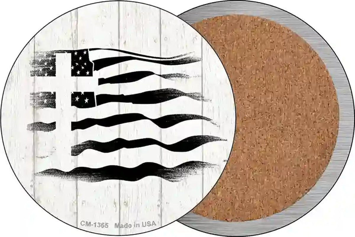 Christian Flag Novelty Circle Coaster Set of 4