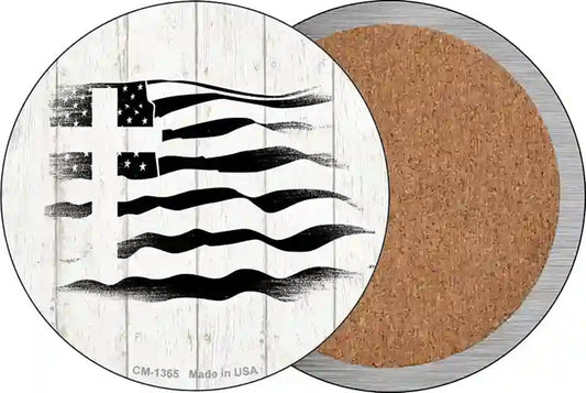 Christian Flag Novelty Circle Coaster Set of 4