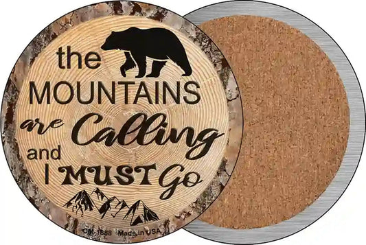 Mountains are Calling Novelty Circle Coaster Set of 4