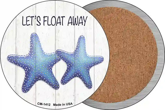 Lets Float Away Novelty Circle Coaster Set of 4
