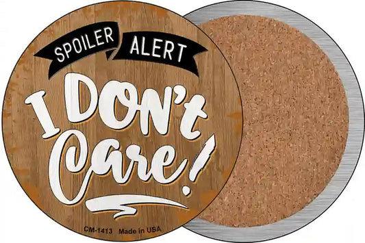 Dont Care Novelty Circle Coaster Set of 4