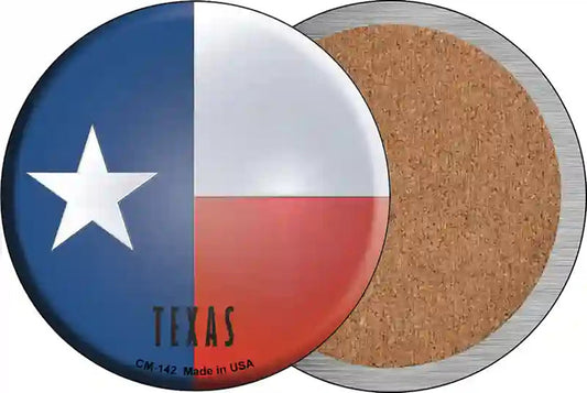 Texas State Flag Novelty Circle Coaster Set of 4