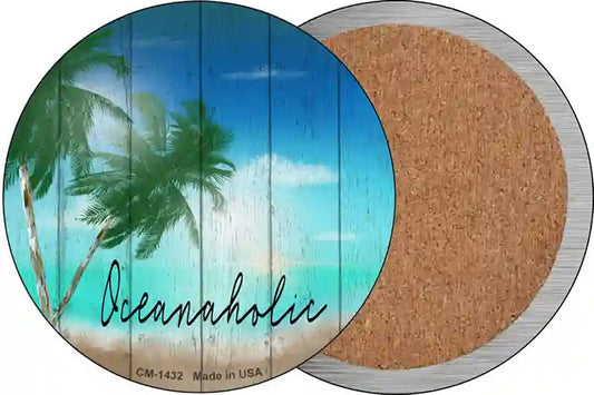 Oceanaholic Novelty Circle Coaster Set of 4