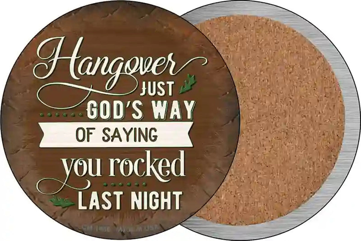 You Rocked Last Night Novelty Circle Coaster Set of 4