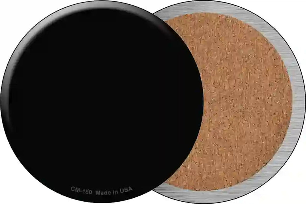 Black Novelty Circle Coaster Set of 4