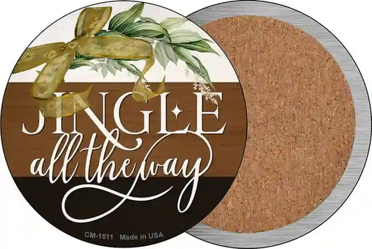 Jingle All The Way Novelty Circle Coaster Set of 4