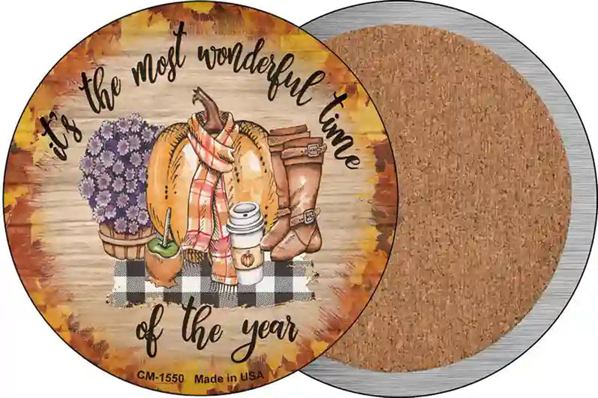 Wonderful Time Of Year Novelty Circle Coaster Set of 4