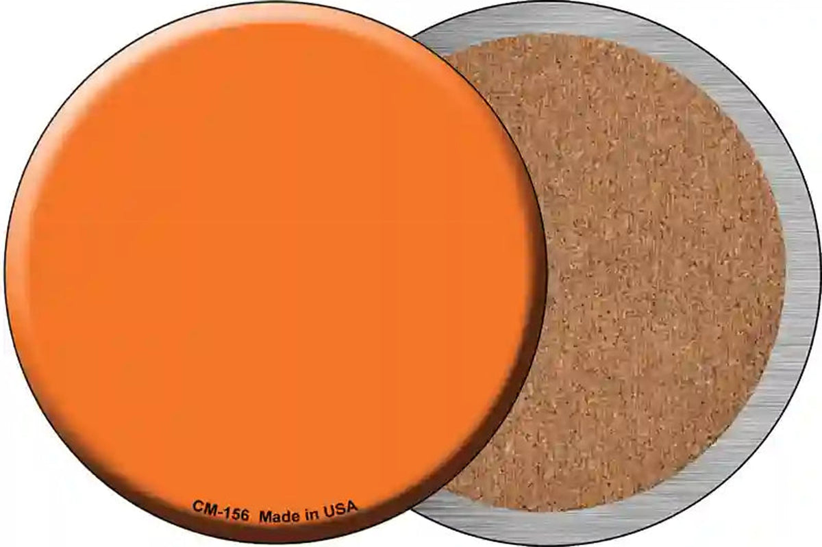 Orange Novelty Circle Coaster Set of 4
