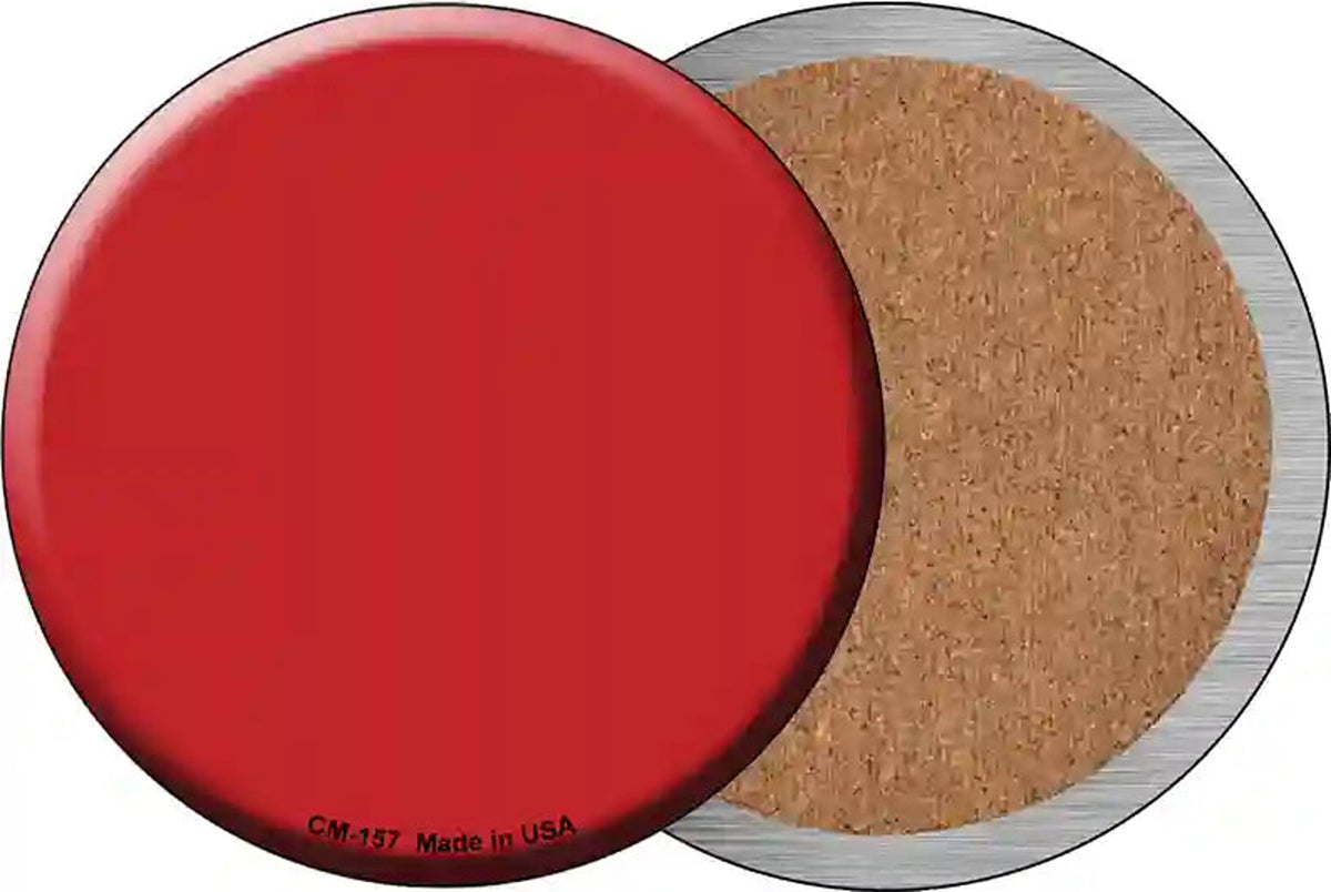Red Novelty Circle Coaster Set of 4